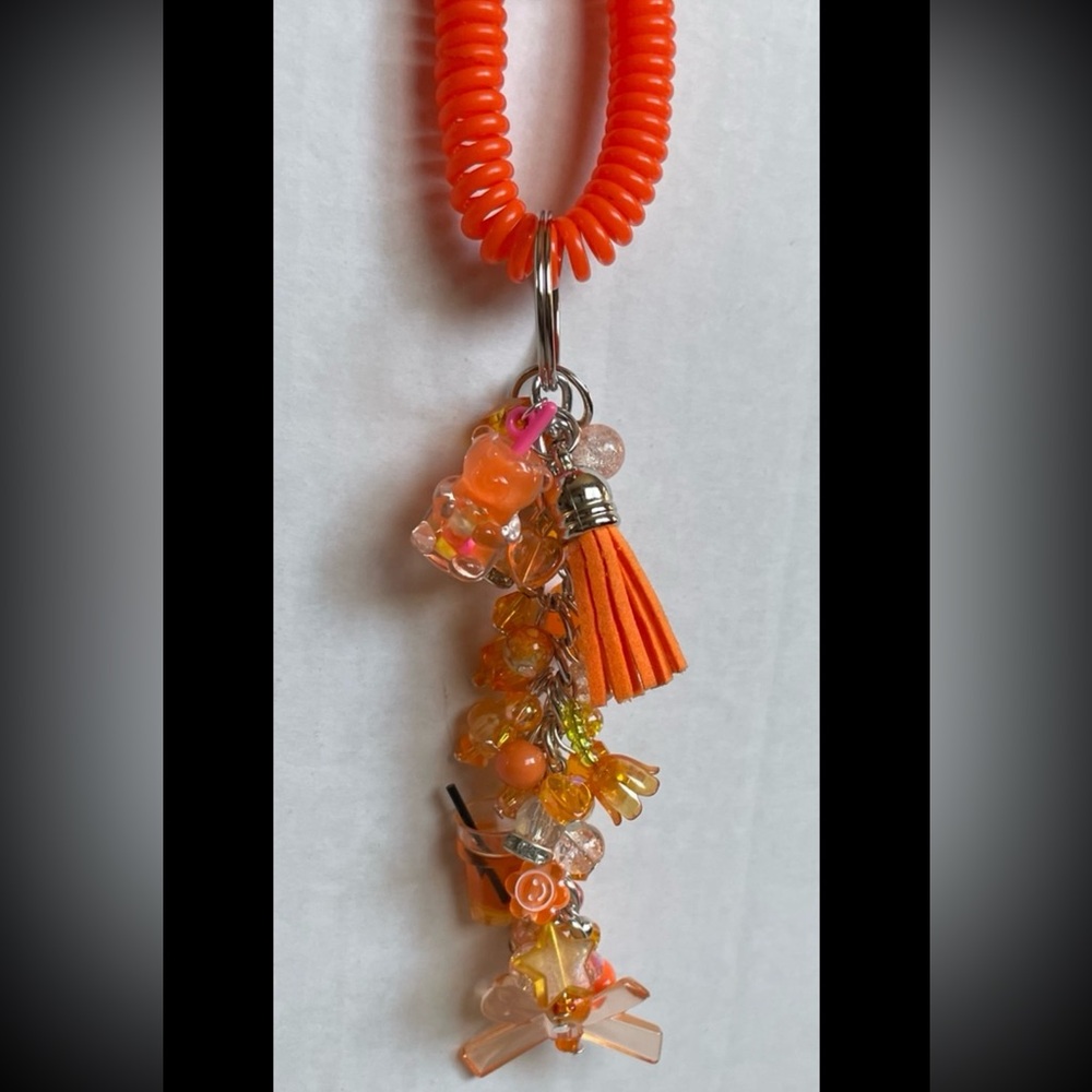 Orange Charm Keychain/Purse pull
